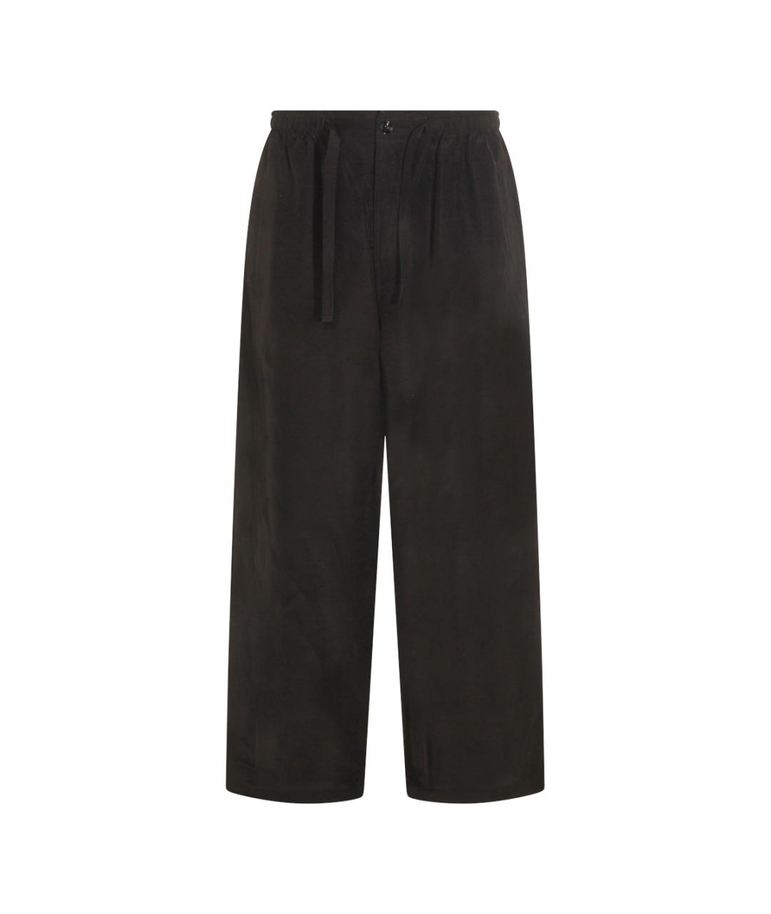 LEMAIRE Черные хлопковые повседневные брюки, фото 1