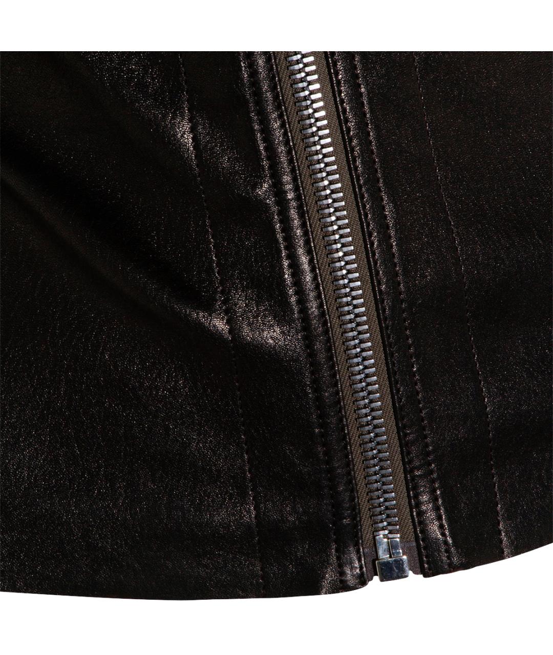 RICK OWENS Черная кожаная куртка, фото 3