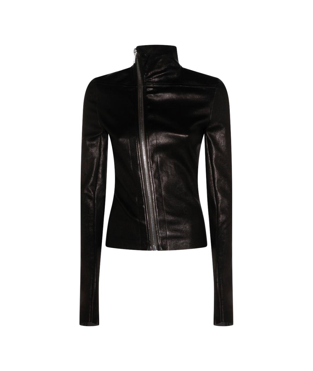 RICK OWENS Черная кожаная куртка, фото 1