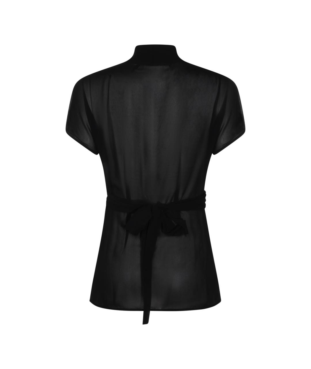 RICK OWENS Черная шелковая блузы, фото 2