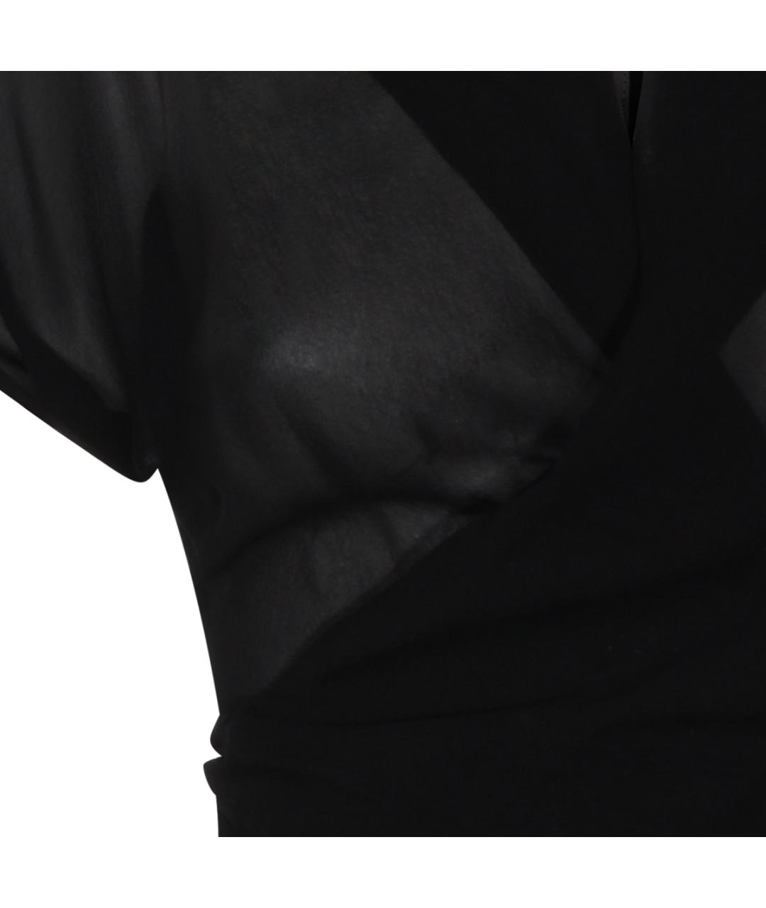 RICK OWENS Черная шелковая блузы, фото 3