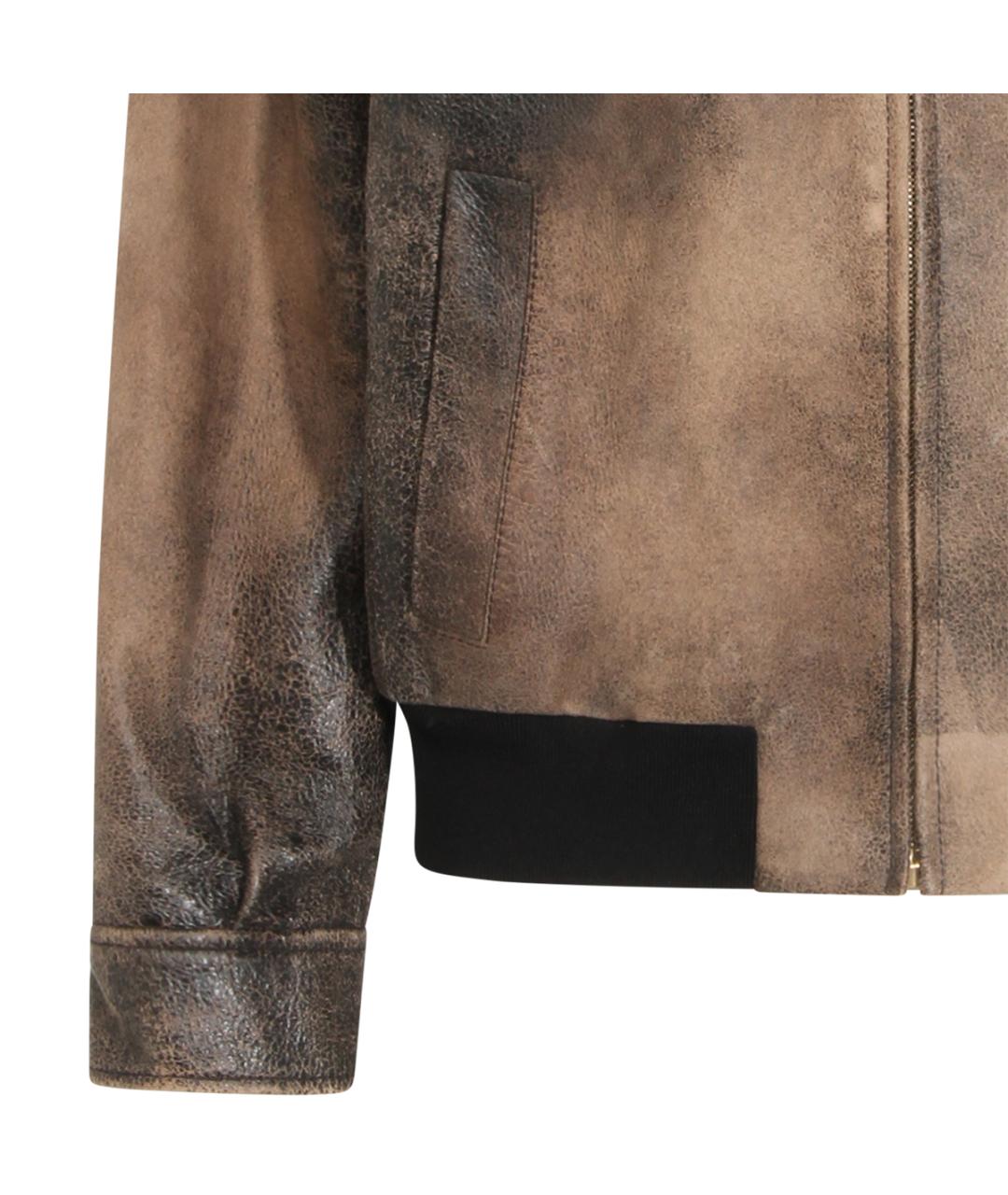 MIU MIU Коричневая кожаная куртка, фото 3