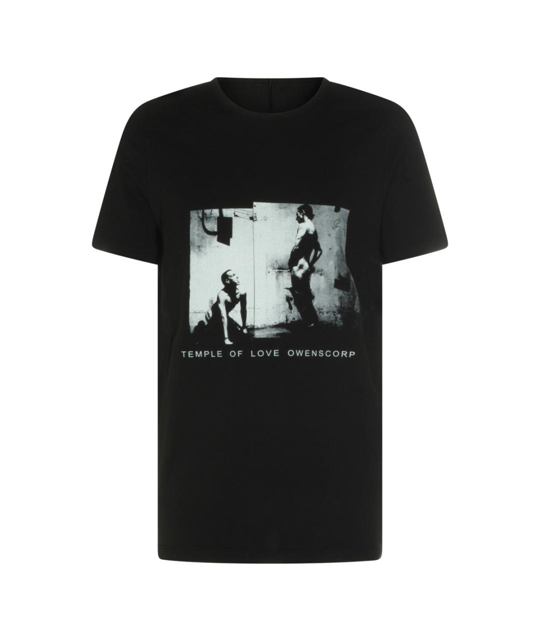 RICK OWENS DRKSHDW Черная хлопковая футболка, фото 1