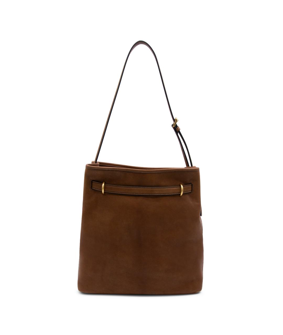 MIU MIU Коричневая замшевая сумка тоут, фото 3