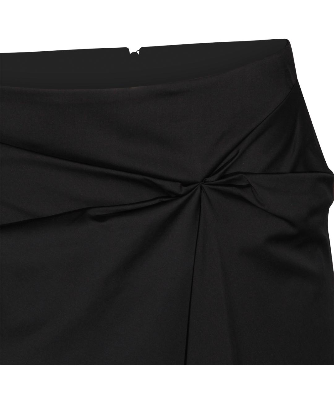 MAX MARA Черная хлопковая юбка миди, фото 5