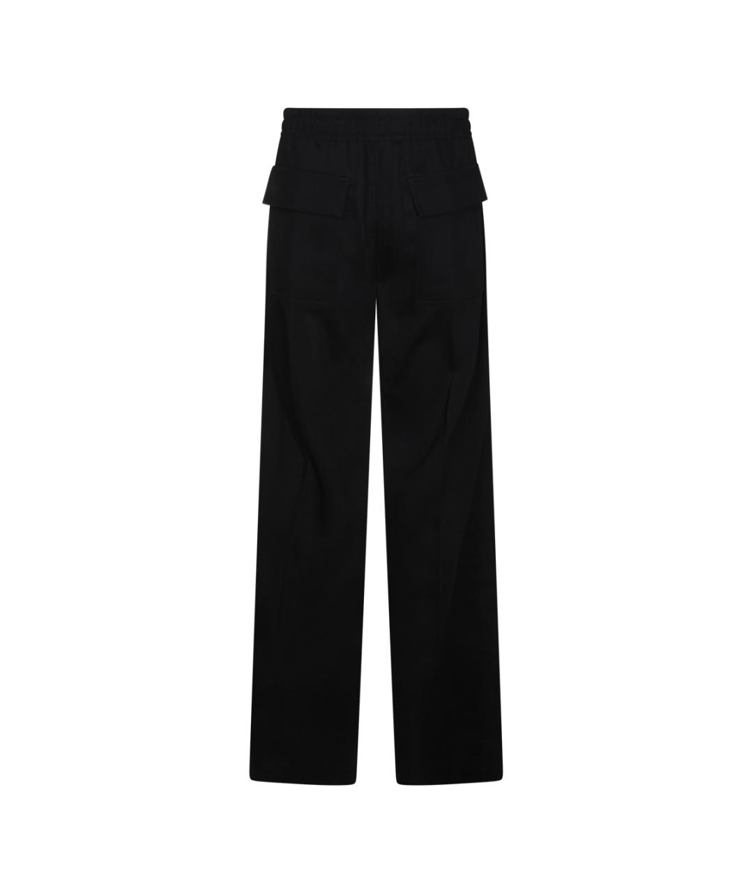RICK OWENS Черные шерстяные повседневные брюки, фото 2