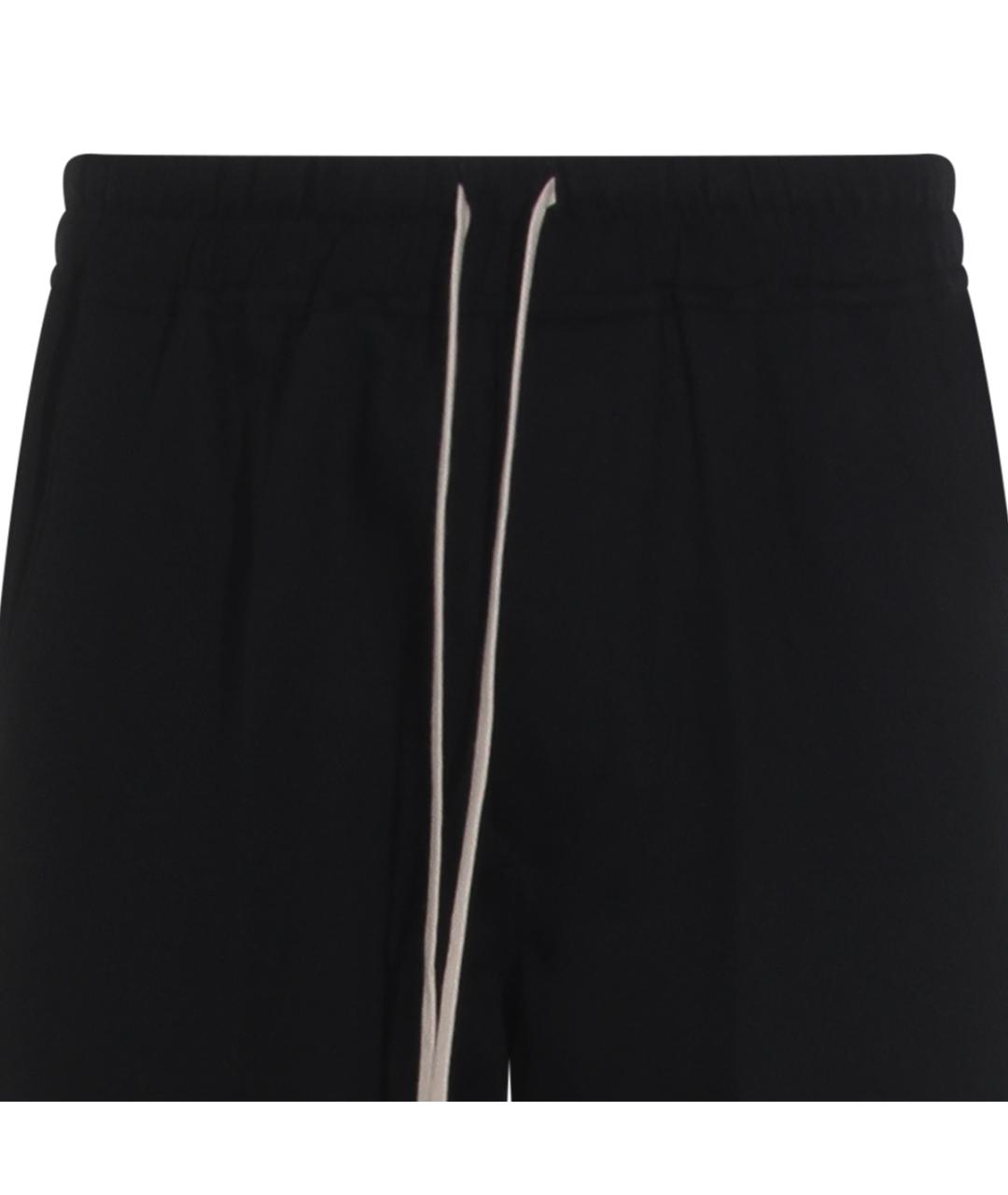 RICK OWENS Черные шерстяные повседневные брюки, фото 3