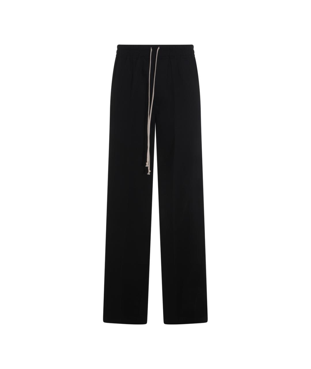 RICK OWENS Черные шерстяные повседневные брюки, фото 1