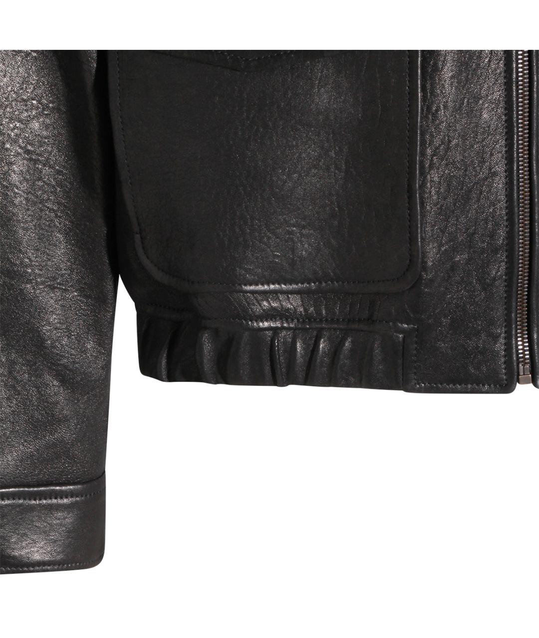 SAINT LAURENT Черная кожаная куртка, фото 3