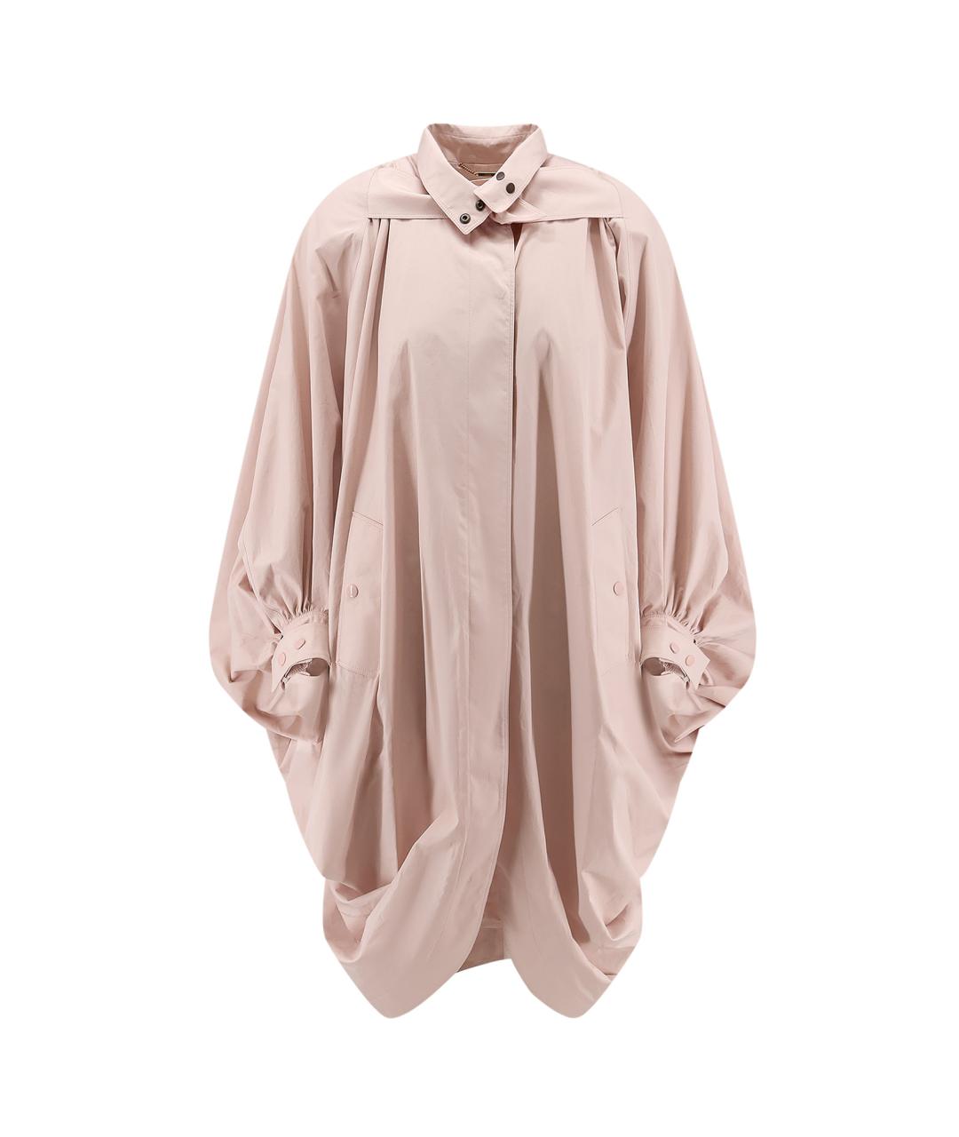CHLOE Розовый хлопковый тренч/плащ, фото 1