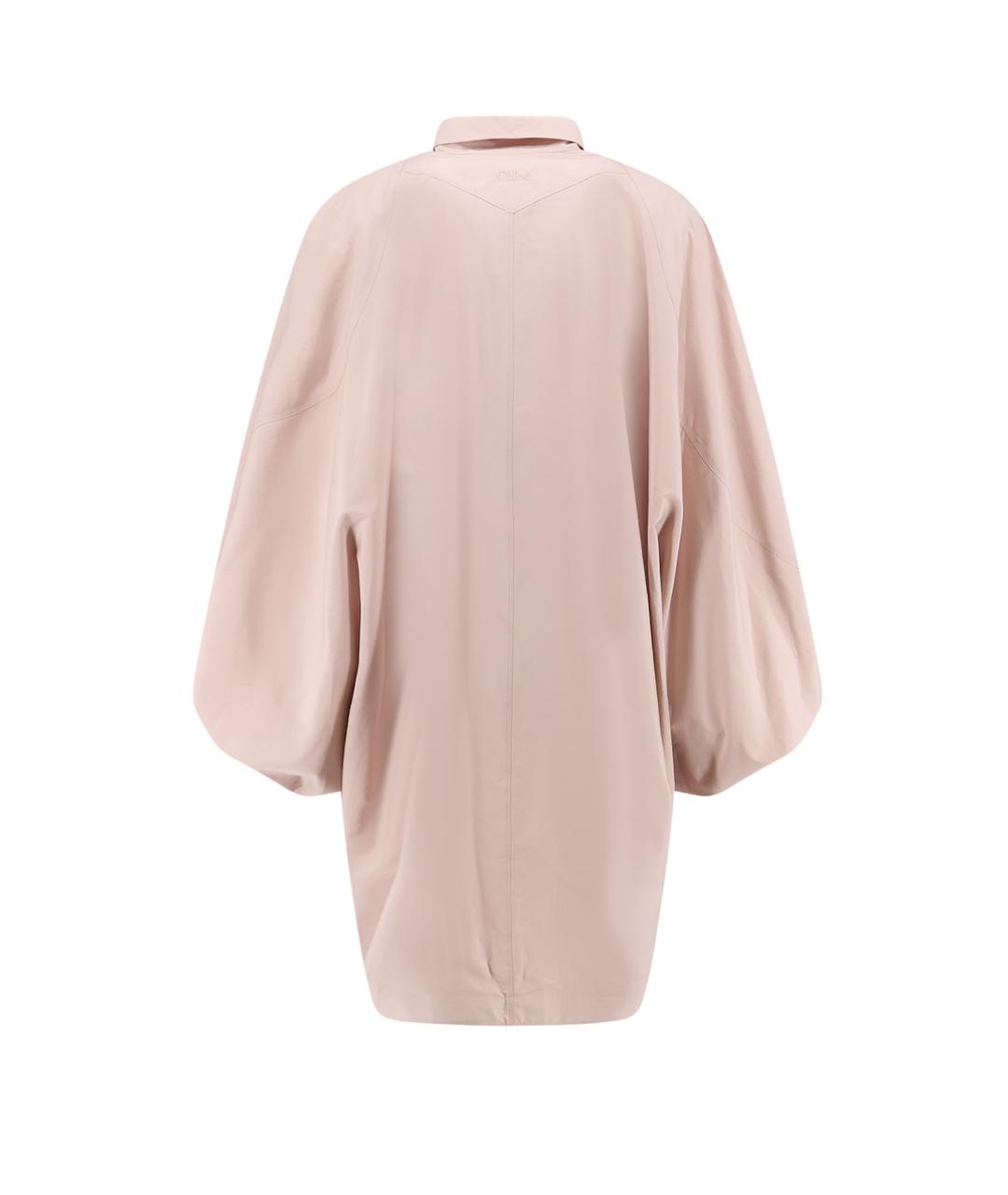 CHLOE Розовый хлопковый тренч/плащ, фото 2