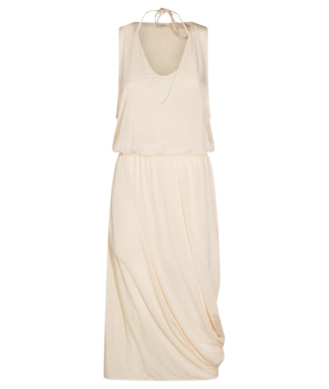 LEMAIRE Бежевое вискозное повседневное платье, фото 1