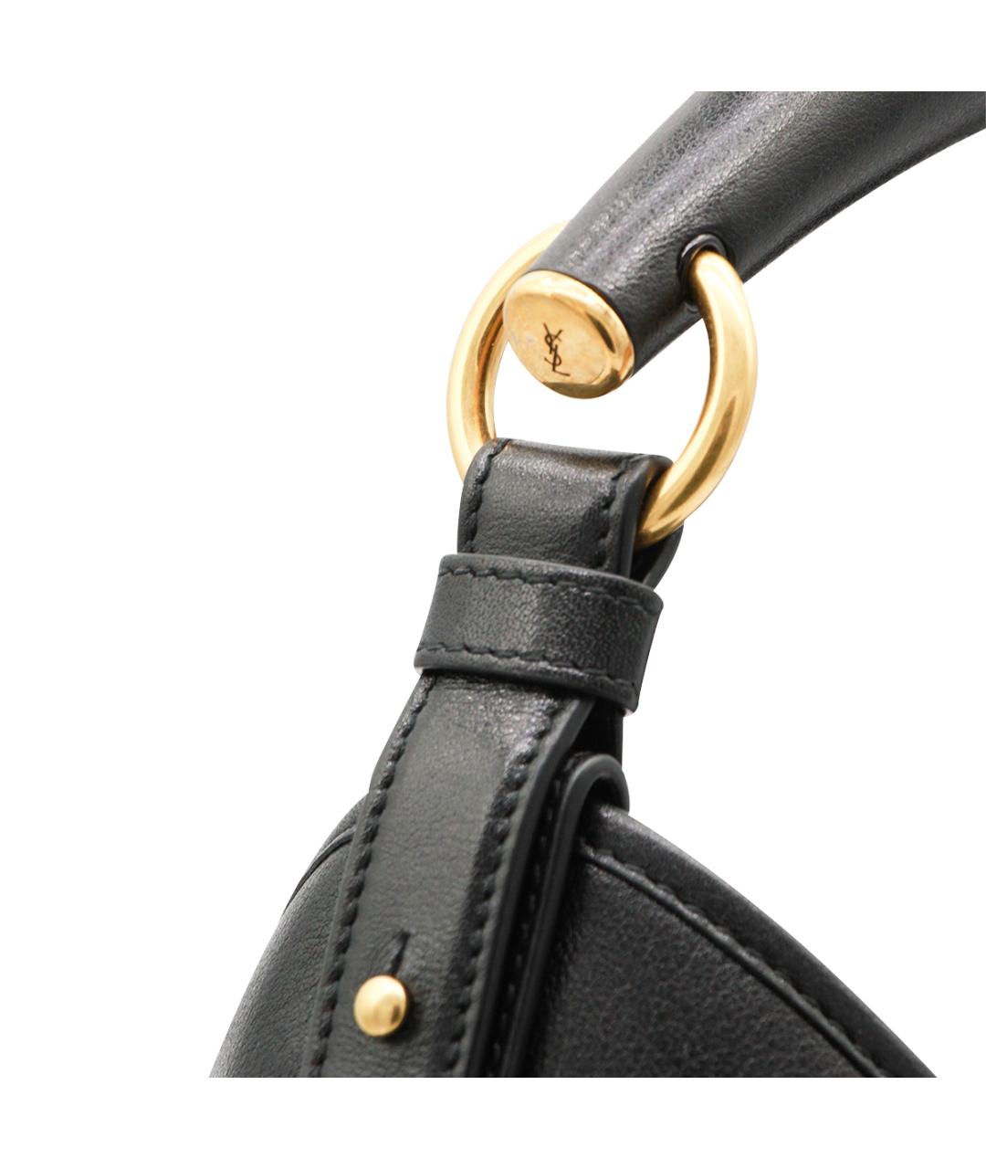 SAINT LAURENT Черная кожаная сумка через плечо, фото 4