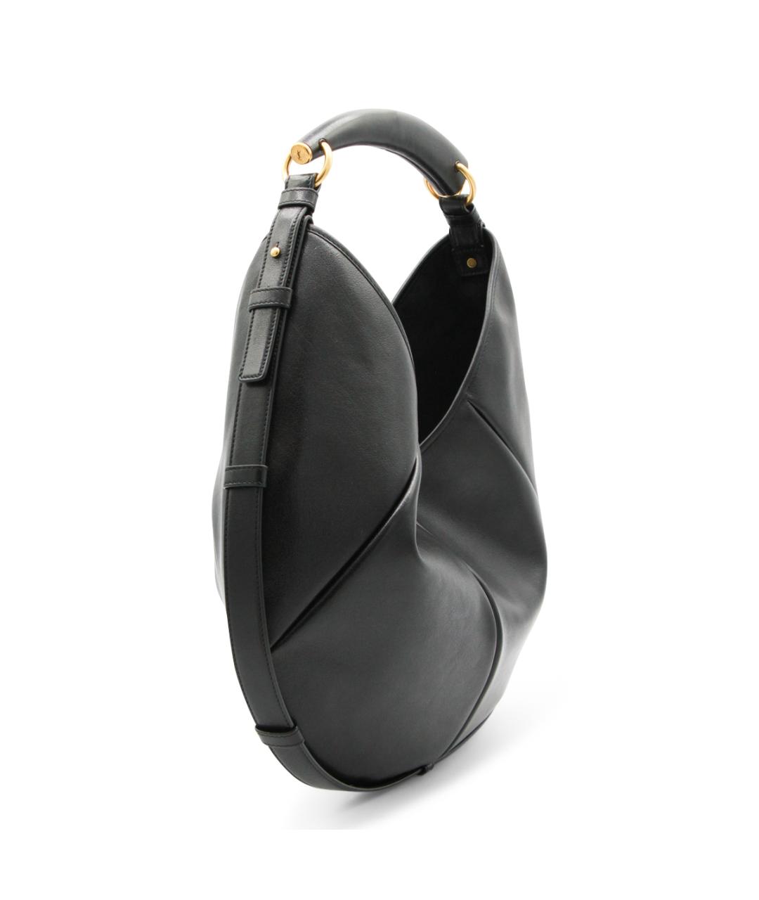SAINT LAURENT Черная кожаная сумка через плечо, фото 2