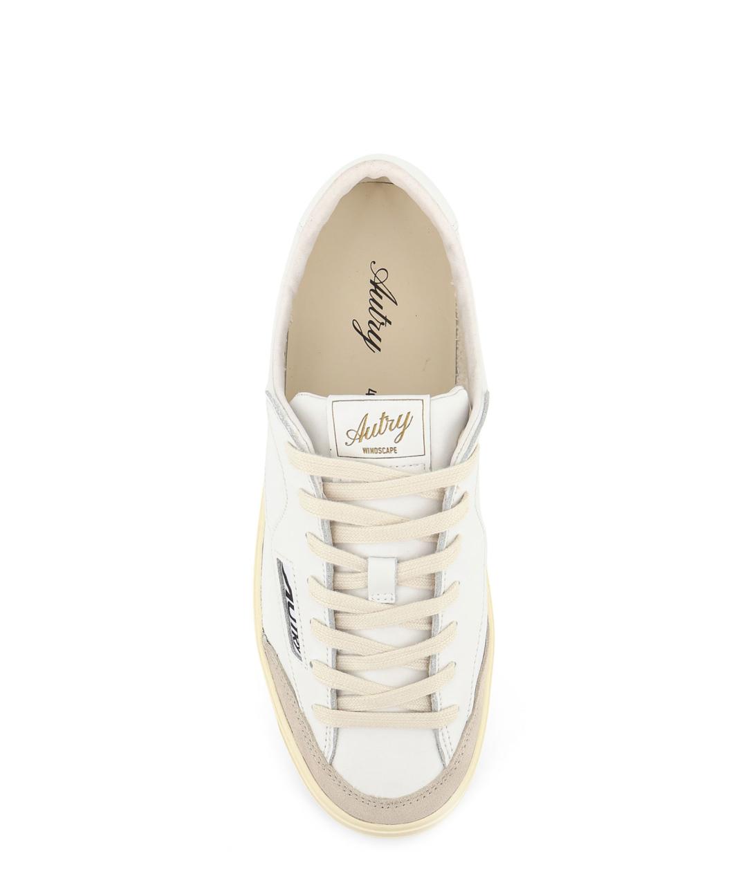 AUTRY Белые кожаные низкие кроссовки / кеды, фото 5