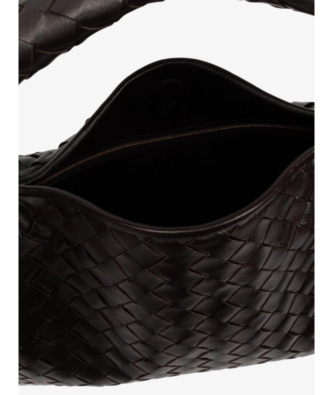 BOTTEGA VENETA Коричневая кожаная сумка через плечо, фото 4