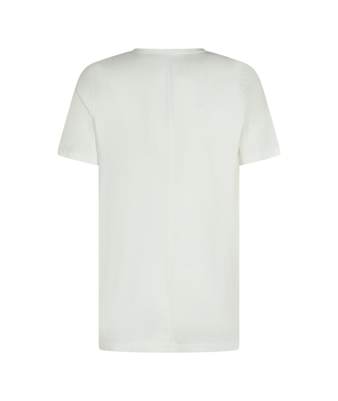 RICK OWENS DRKSHDW Белая хлопковая футболка, фото 2