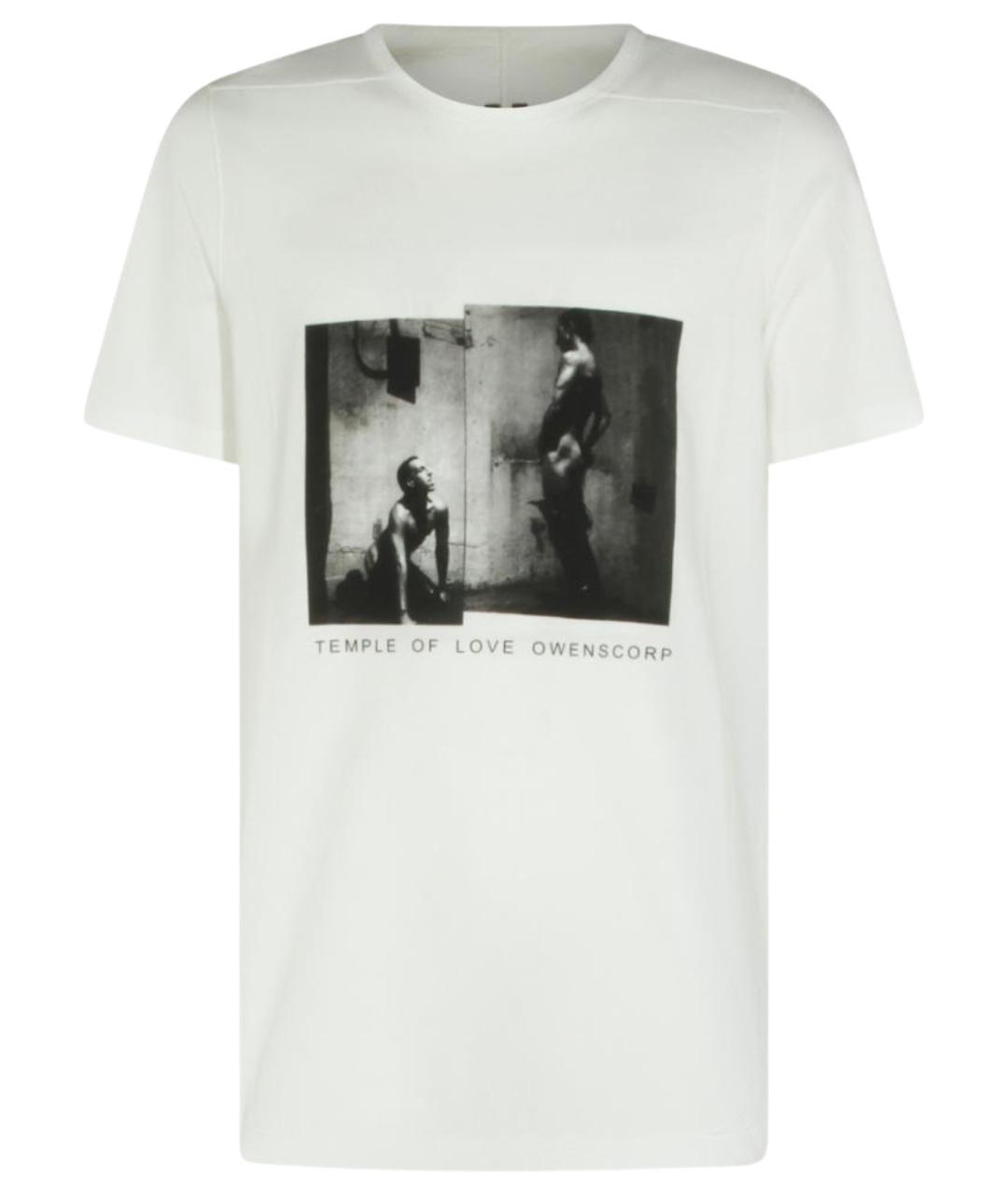 RICK OWENS DRKSHDW Белая хлопковая футболка, фото 1