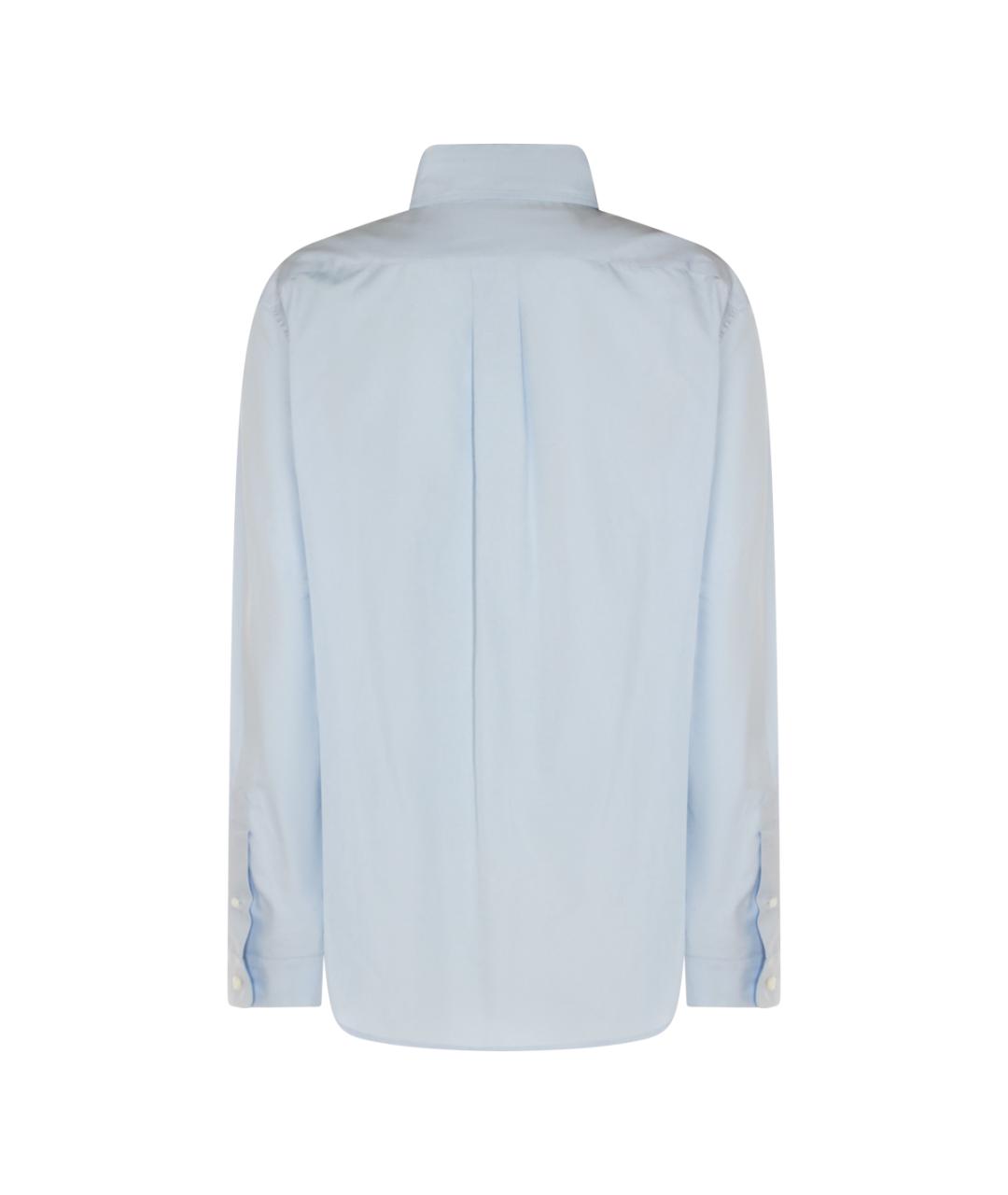 MIU MIU Голубая хлопковая рубашка, фото 2