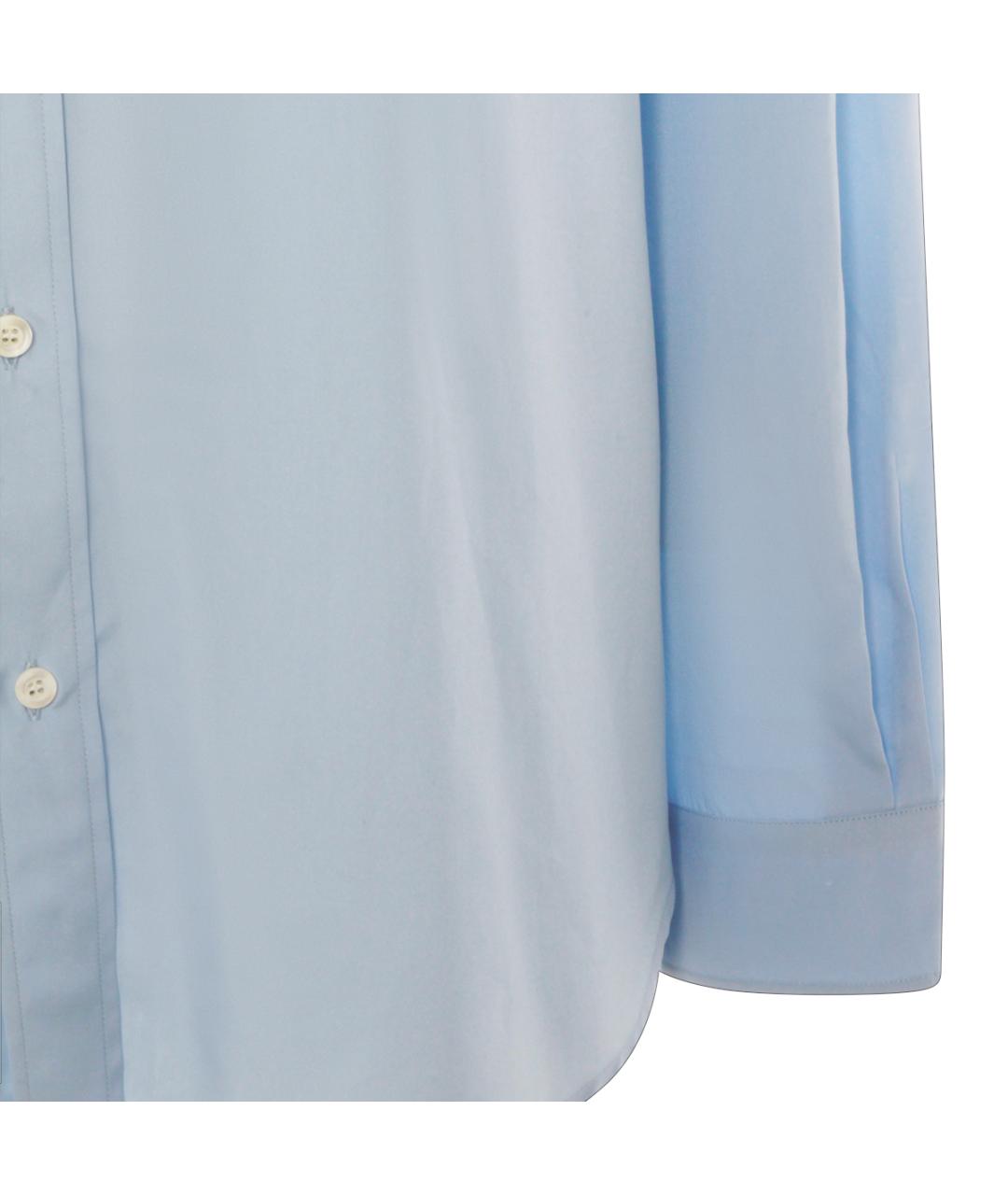 MIU MIU Голубая хлопковая рубашка, фото 4