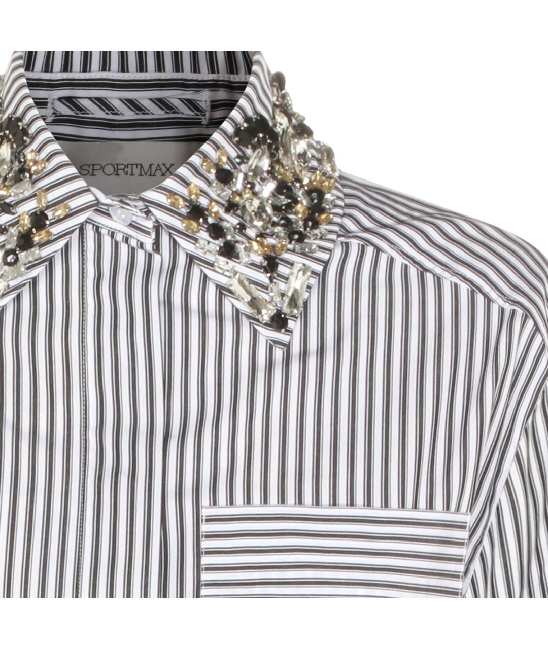 SPORTMAX Серая хлопковая рубашка, фото 4