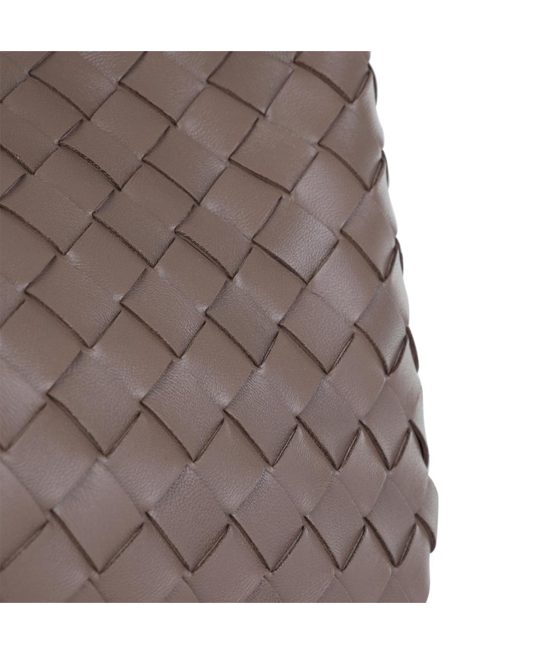 BOTTEGA VENETA Коричневая кожаная сумка тоут, фото 4