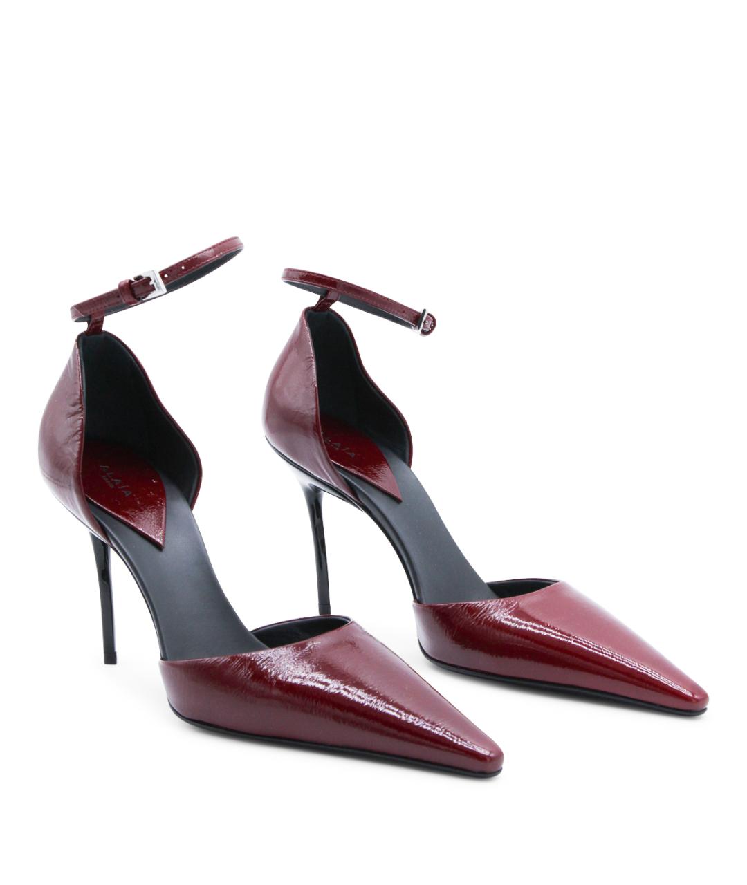 ALAIA Бордовые туфли из лакированной кожи, фото 2