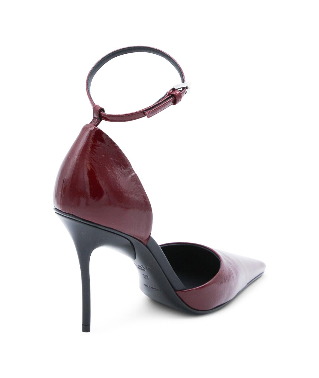ALAIA Бордовые туфли из лакированной кожи, фото 3