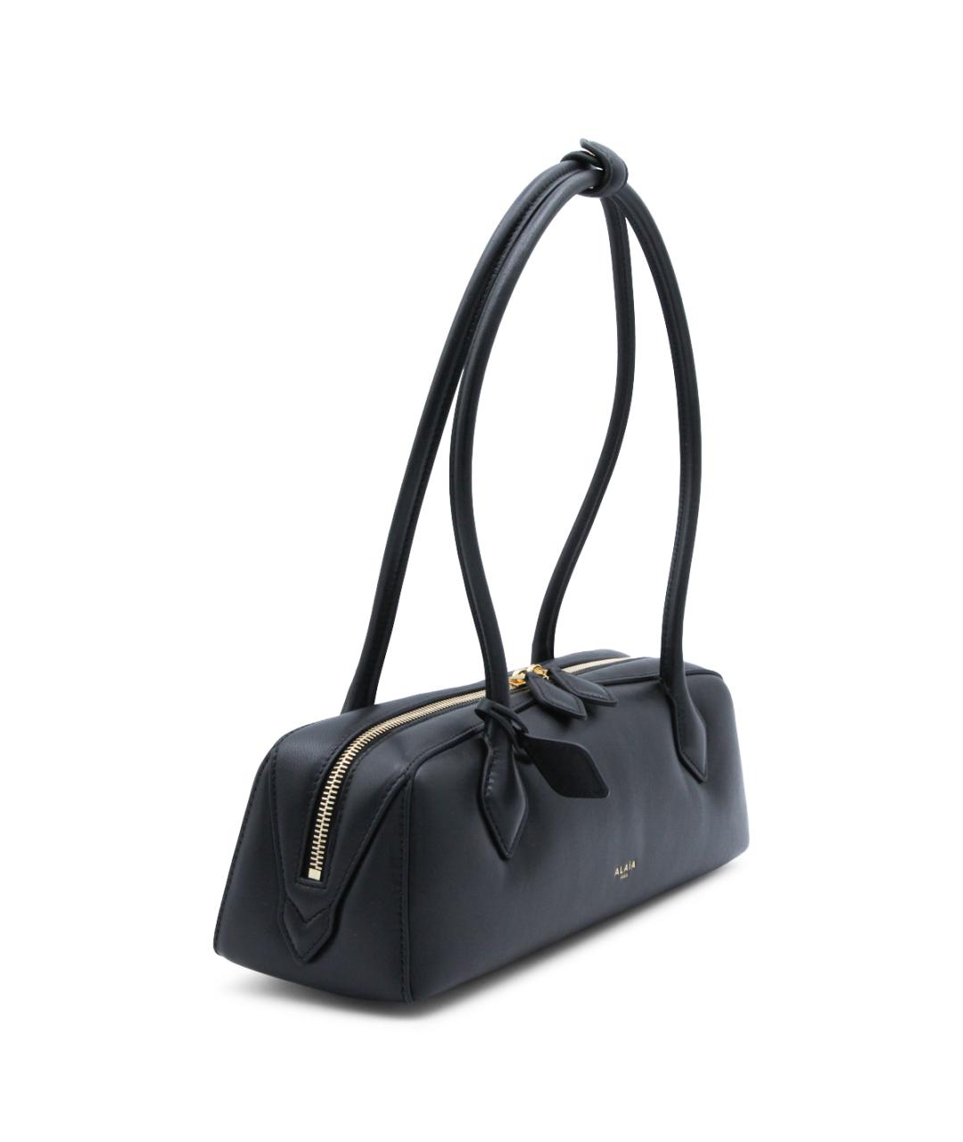 ALAIA Черная кожаная сумка тоут, фото 2