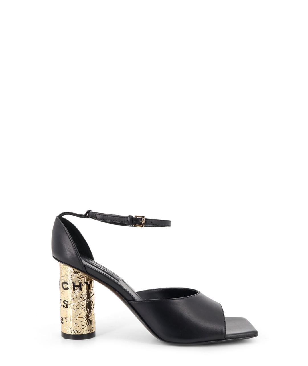 GIVENCHY Черные кожаные босоножки, фото 1