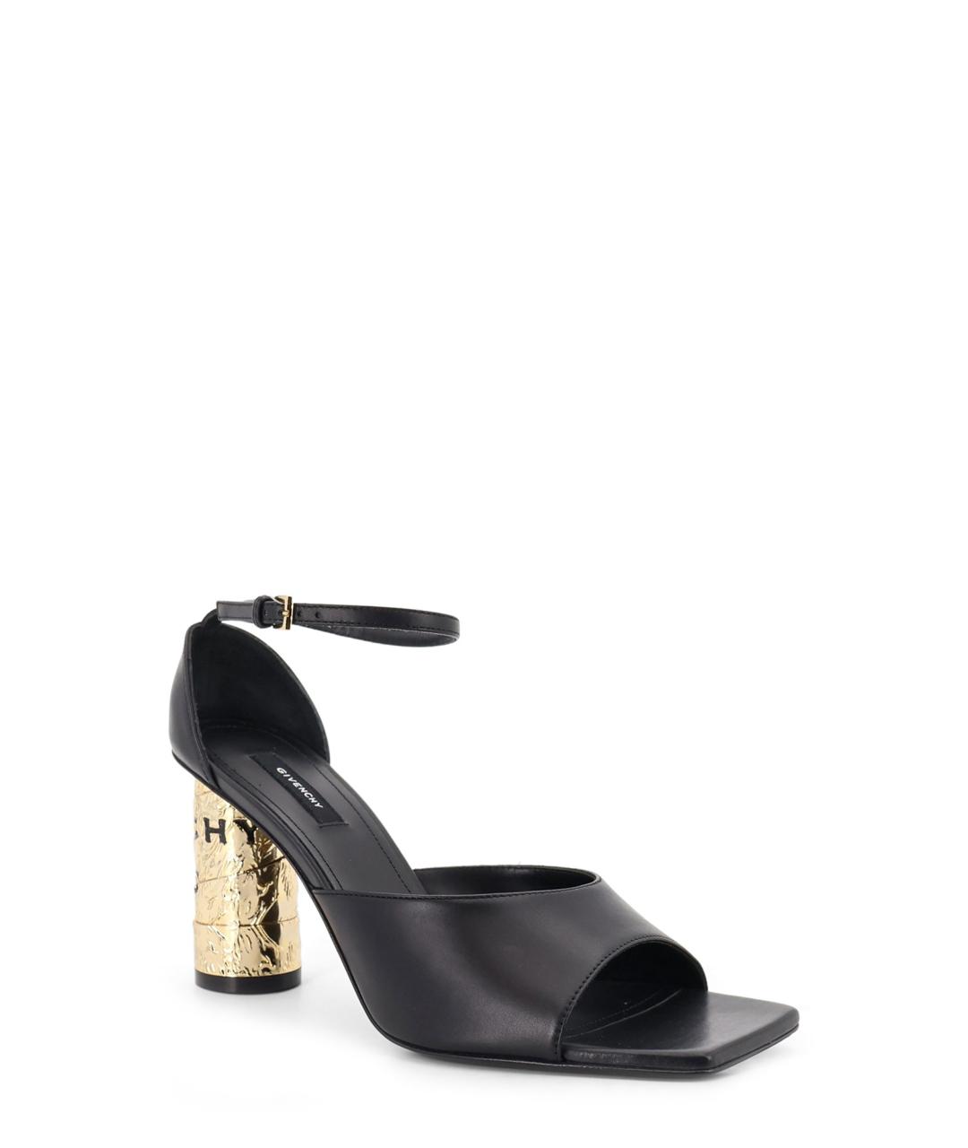 GIVENCHY Черные кожаные босоножки, фото 2