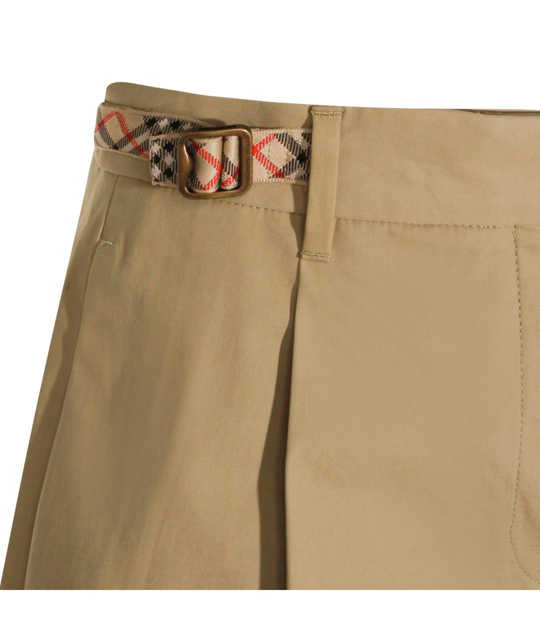 BURBERRY Бежевые хлопковые шорты, фото 3