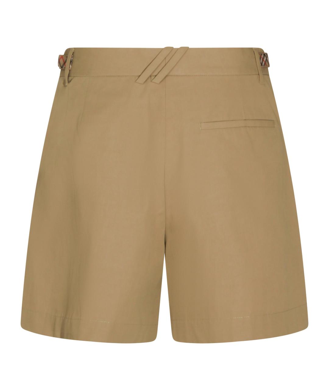 BURBERRY Бежевые хлопковые шорты, фото 2