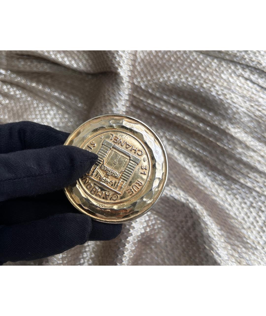 CHANEL Золотая металлическая булавка / брошь, фото 6