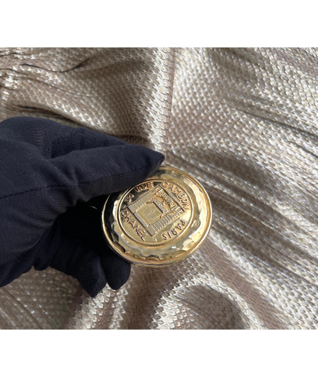 CHANEL Золотая металлическая булавка / брошь, фото 4