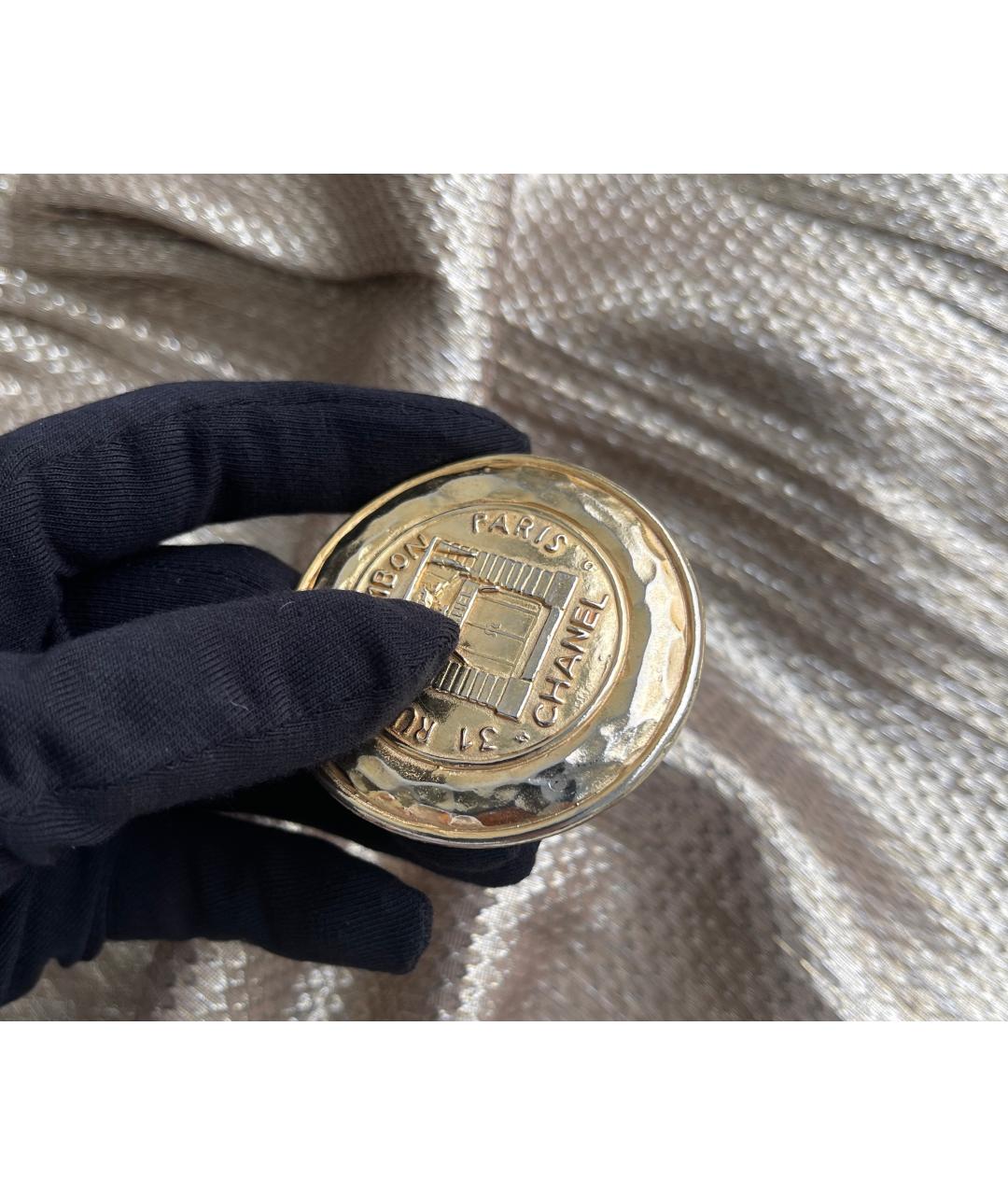 CHANEL Золотая металлическая булавка / брошь, фото 5