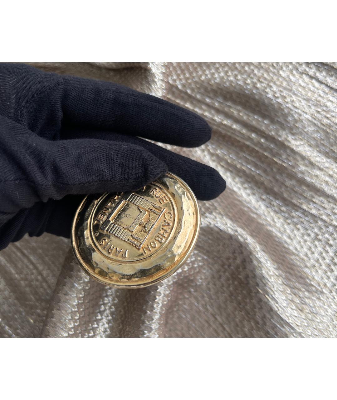 CHANEL Золотая металлическая булавка / брошь, фото 3