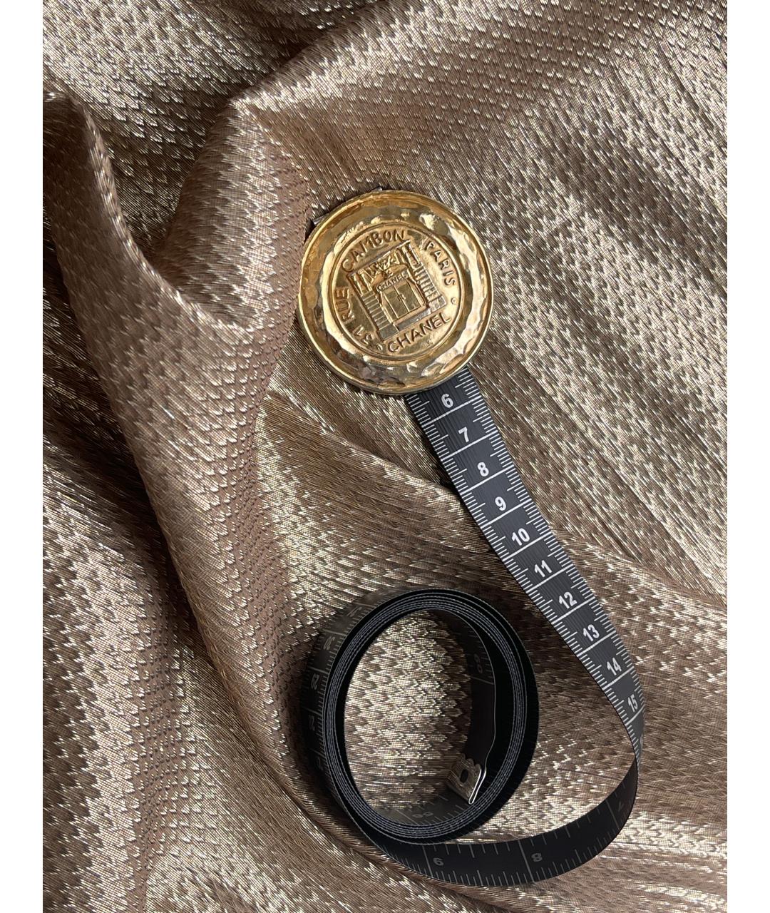 CHANEL Золотая металлическая булавка / брошь, фото 8