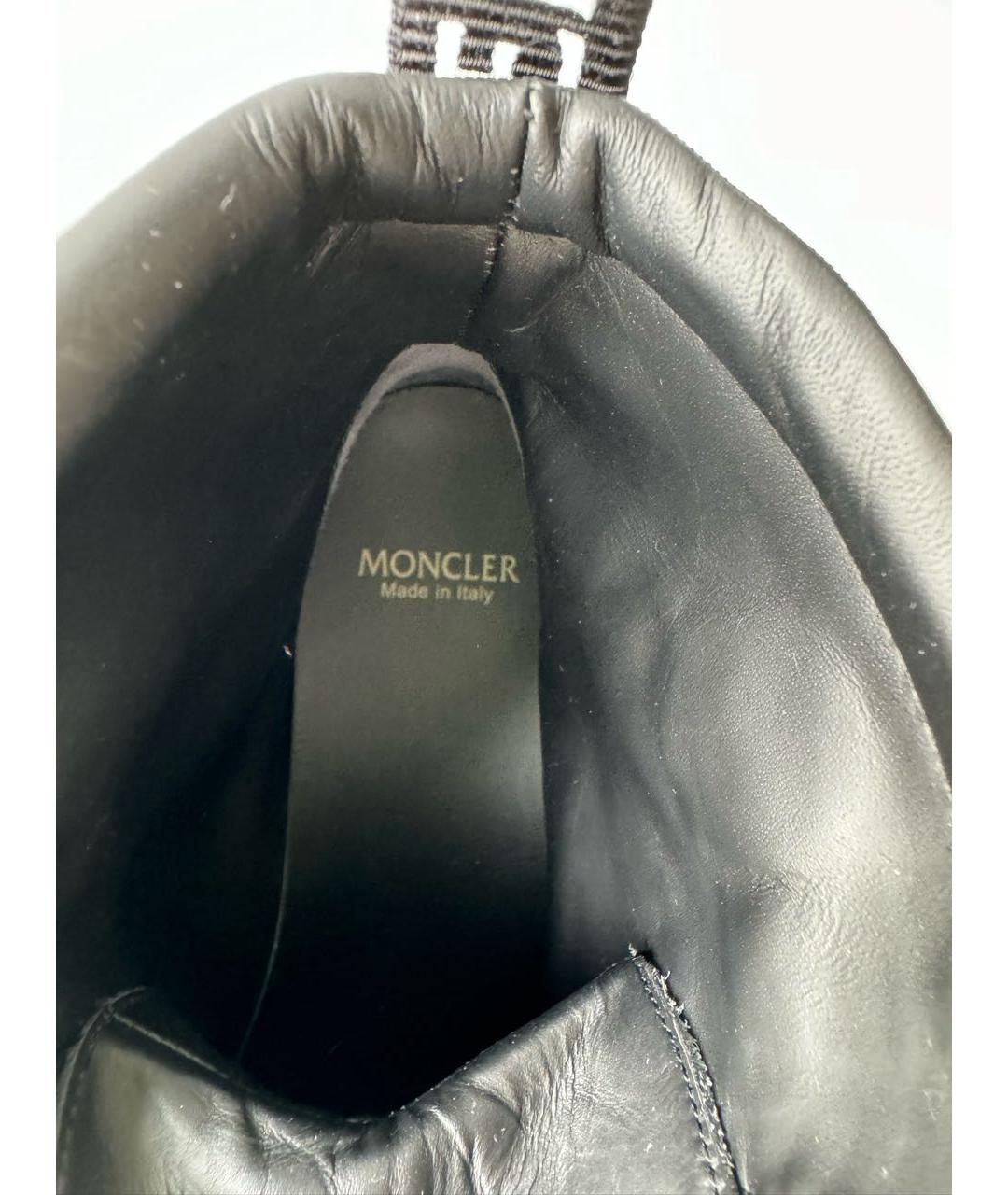 MONCLER Черные кожаные ботинки, фото 3