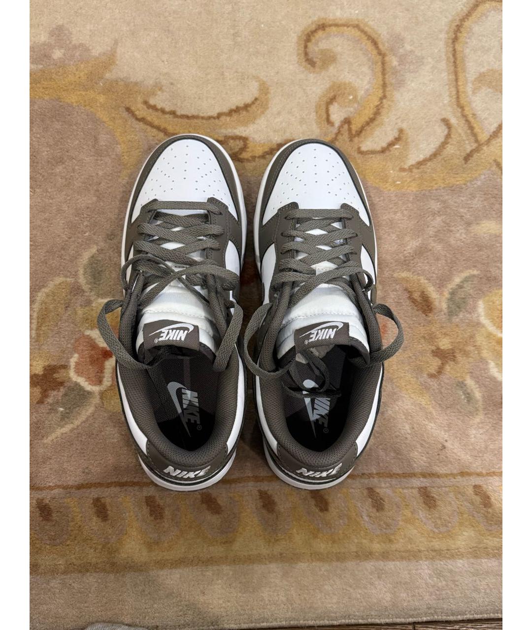 NIKE Серые кожаные низкие кроссовки / кеды, фото 3