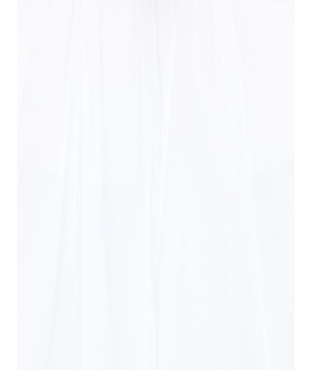 SEMICOUTURE Белые хлопковые прямые брюки, фото 3