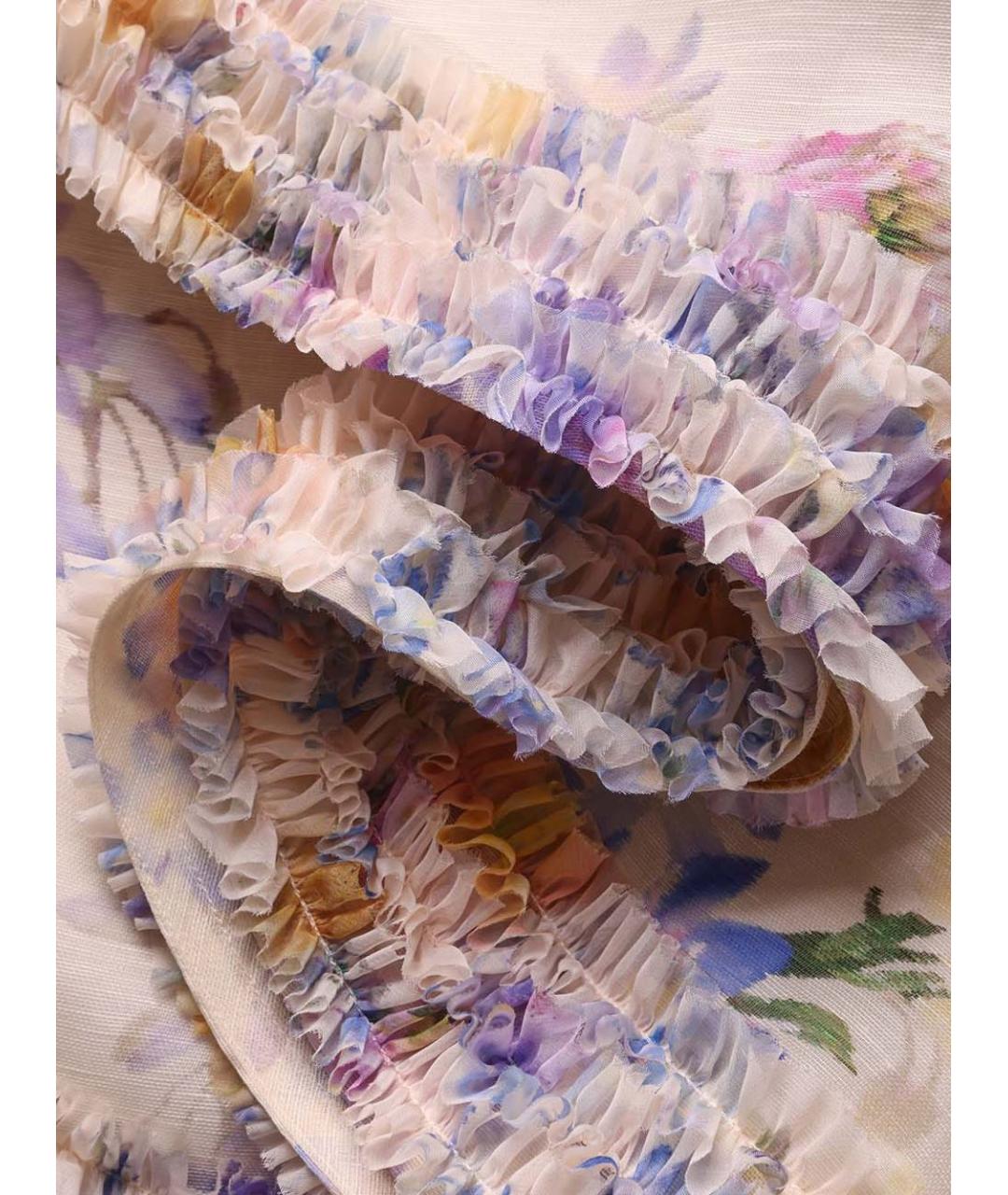 ZIMMERMANN Бежевое льняное повседневное платье, фото 5