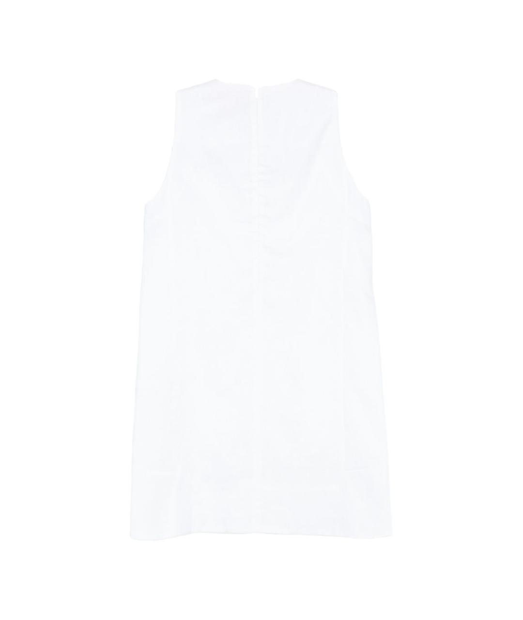 SEMICOUTURE Белое хлопковое повседневное платье, фото 3