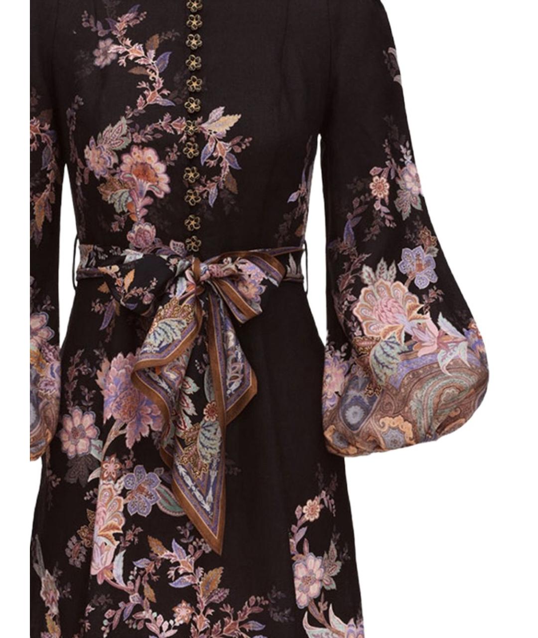 ZIMMERMANN Черное льняное платье, фото 2