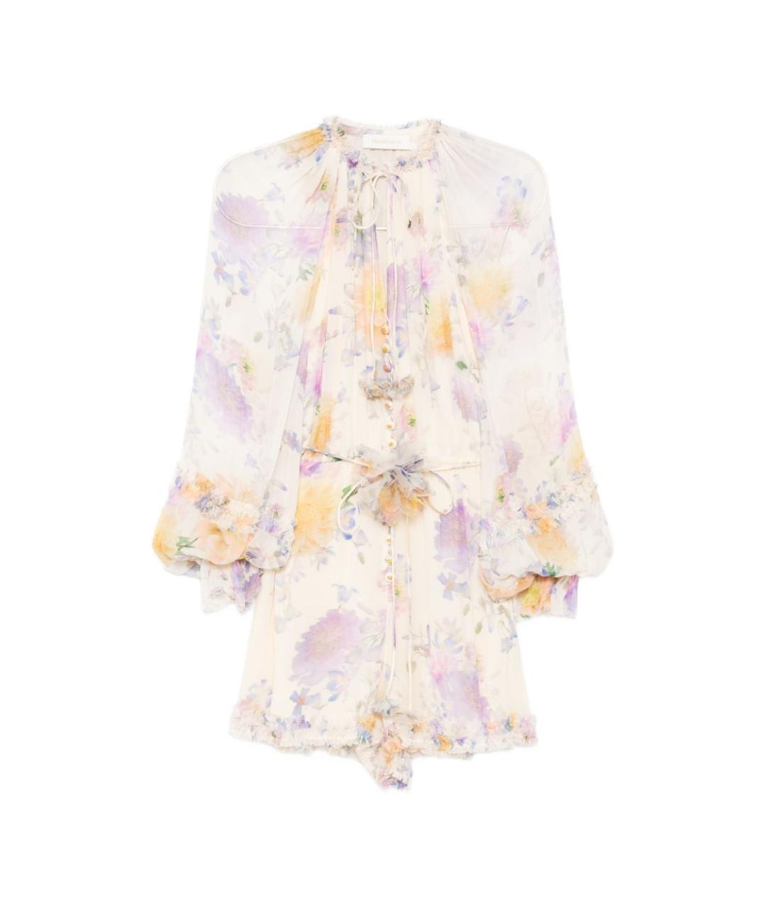 ZIMMERMANN Бежевое вискозное повседневное платье, фото 1