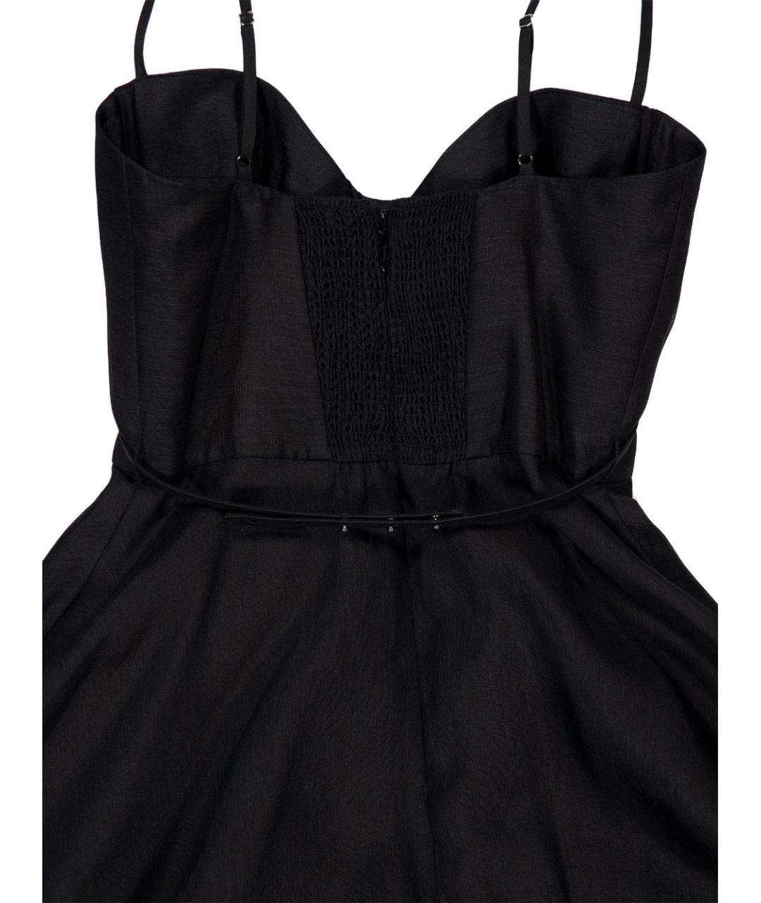 ZIMMERMANN Черное льняное повседневное платье, фото 4