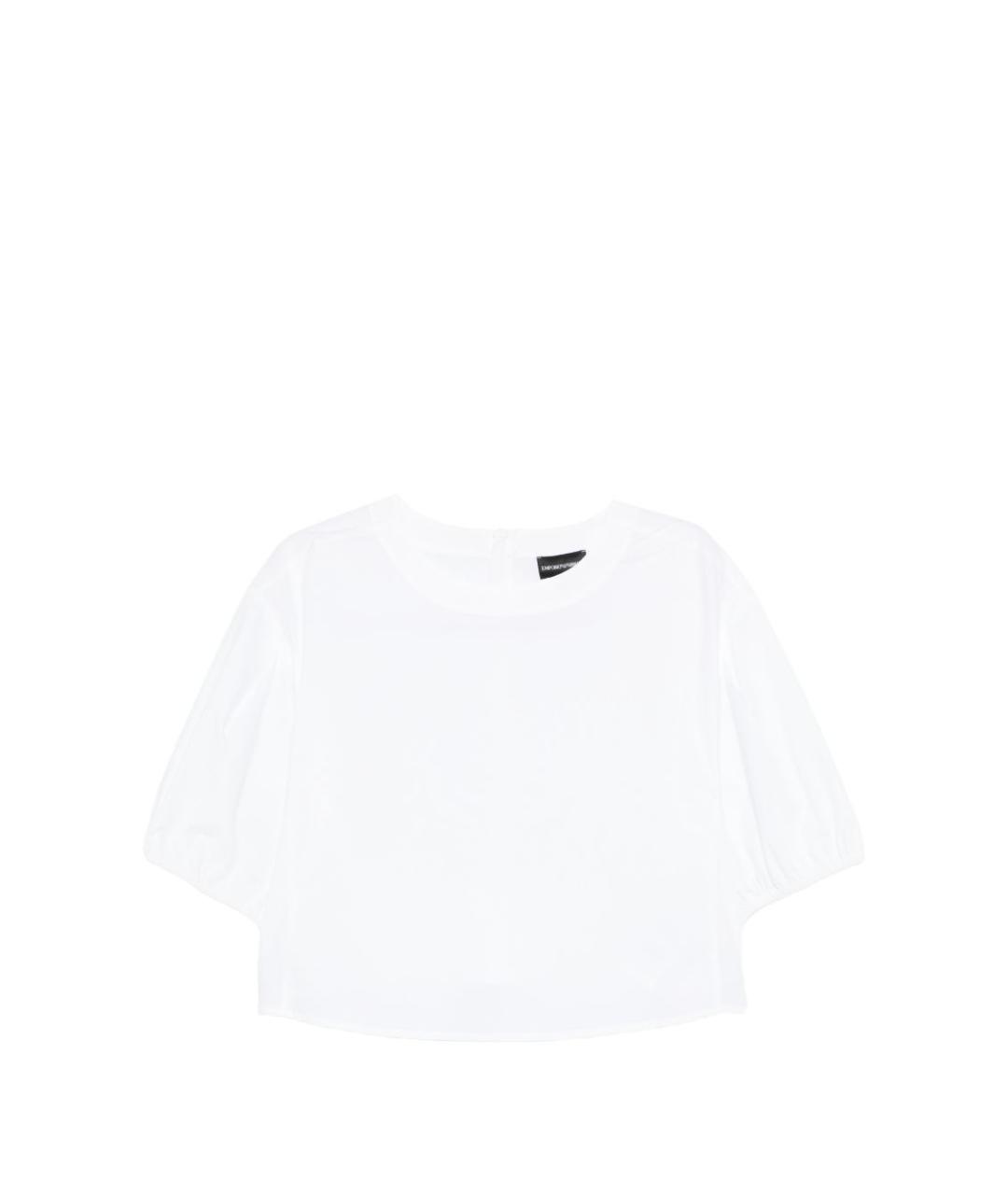 EMPORIO ARMANI Белая хлопковая футболка, фото 1