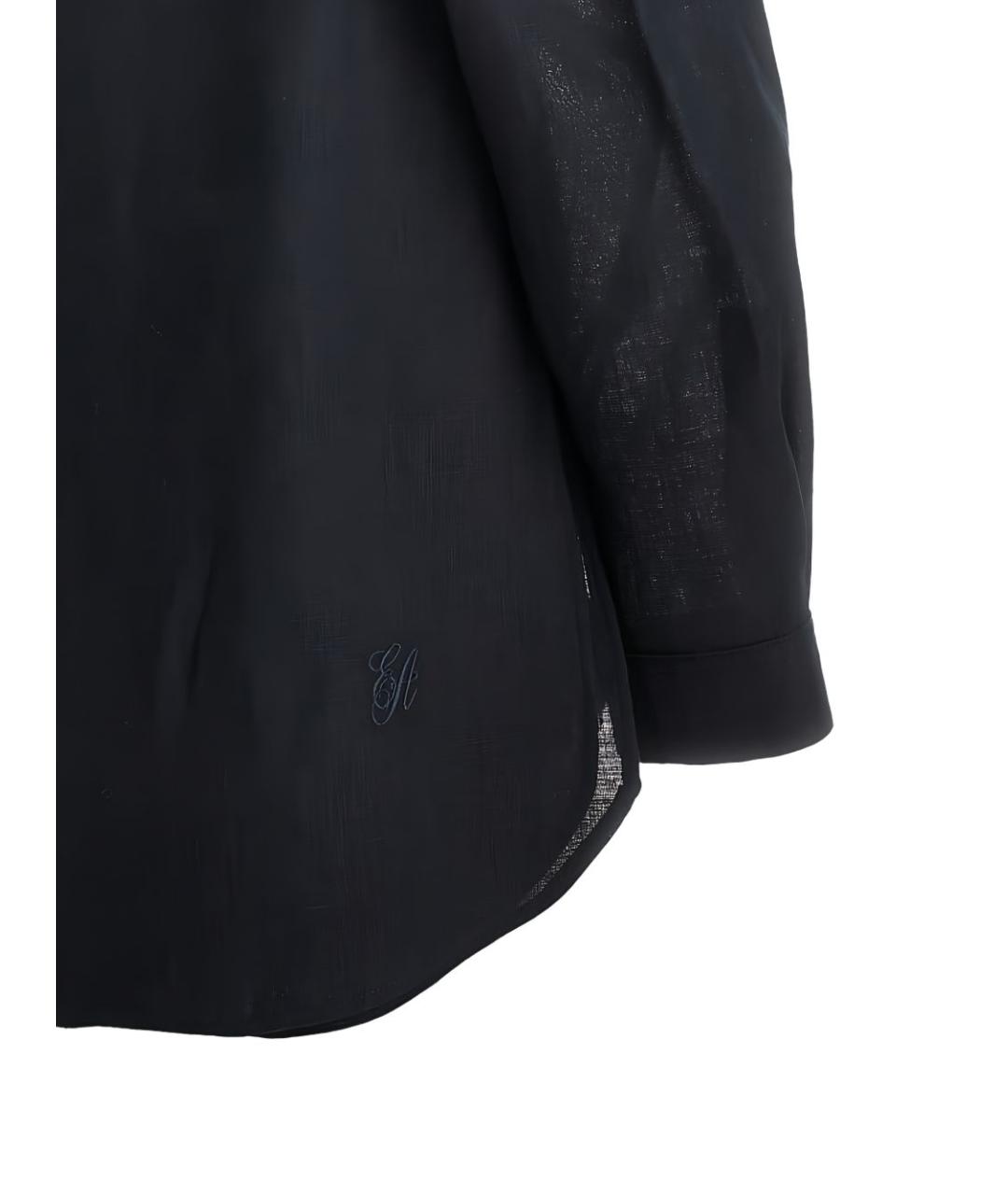 EMPORIO ARMANI Синяя льняная рубашка, фото 2