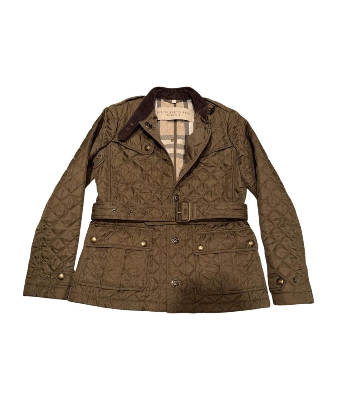 BURBERRY Хаки полиэстеровая куртка, фото 1