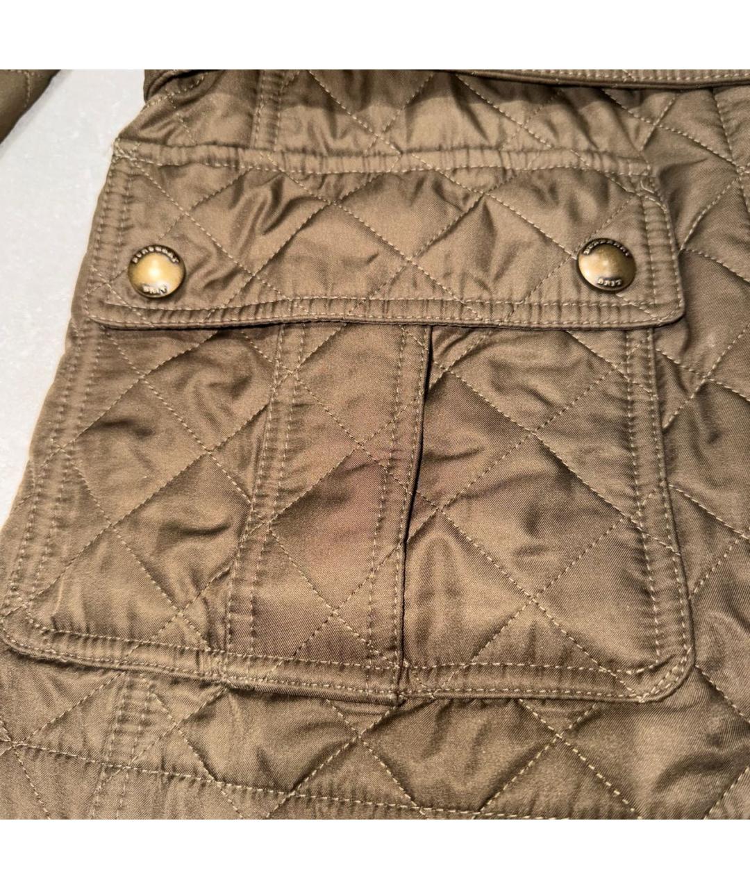 BURBERRY Хаки полиэстеровая куртка, фото 5